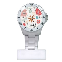 Nature Shape Leaves Flowers Art Plastic Nurses Watch by Pakrebo