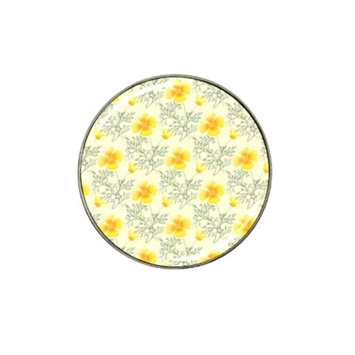 Floral Background Scrapbooking Yellow Hat Clip Ball Marker (4 pack)