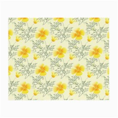 Floral Background Scrapbooking Yellow Small Glasses Cloth (2 Sides) by Pakrebo