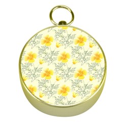 Floral Background Scrapbooking Yellow Gold Compasses by Pakrebo