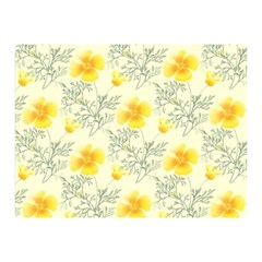 Floral Background Scrapbooking Yellow Double Sided Flano Blanket (mini)  by Pakrebo