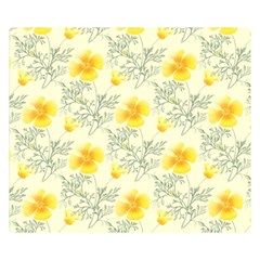 Floral Background Scrapbooking Yellow Double Sided Flano Blanket (small)  by Pakrebo