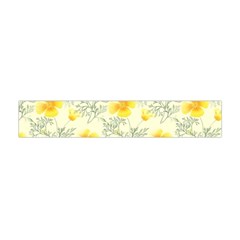 Floral Background Scrapbooking Yellow Flano Scarf (mini) by Pakrebo