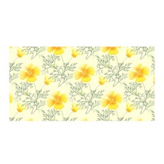 Floral Background Scrapbooking Yellow Satin Wrap by Pakrebo