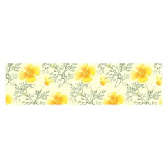 Floral Background Scrapbooking Yellow Satin Scarf (oblong) by Pakrebo