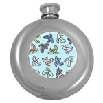 Bananas Repetition Repeat Pattern Round Hip Flask (5 oz) Front