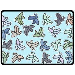 Bananas Repetition Repeat Pattern Double Sided Fleece Blanket (large)  by Pakrebo