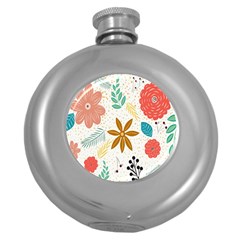 Design Nature Color Banner Modern Round Hip Flask (5 Oz) by Pakrebo