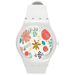 Design Nature Color Banner Modern Round Plastic Sport Watch (m) by Pakrebo