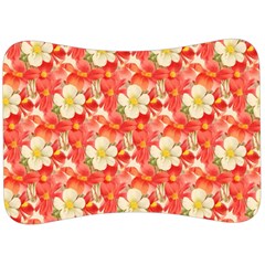 Background Images Floral Pattern Red White Velour Seat Head Rest Cushion by Pakrebo