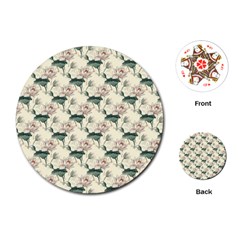 Floral Pattern Scrapbook Seamless Playing Cards Single Design (round) by Pakrebo