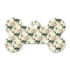 Floral Pattern Scrapbook Seamless Dog Tag Bone (one Side) by Pakrebo