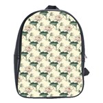 Floral Pattern Scrapbook Seamless School Bag (Large) Front