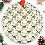 Floral Pattern Scrapbook Seamless Round Filigree Ornament (Two Sides) Front