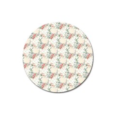 Floral Pattern Scrapbook Decorative Magnet 3  (round) by Pakrebo