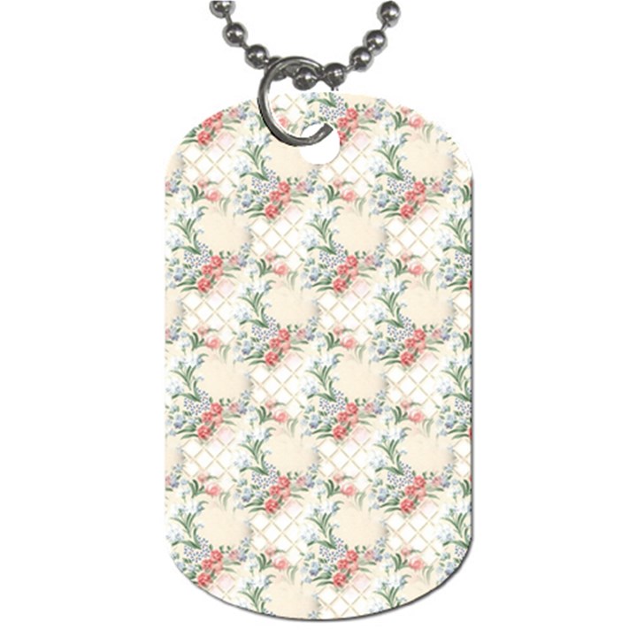 Floral Pattern Scrapbook Decorative Dog Tag (One Side)