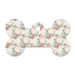 Floral Pattern Scrapbook Decorative Dog Tag Bone (one Side) by Pakrebo