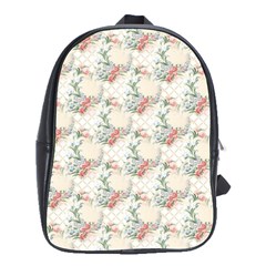 Floral Pattern Scrapbook Decorative School Bag (large) by Pakrebo