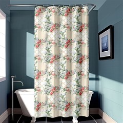 Floral Pattern Scrapbook Decorative Shower Curtain 36  X 72  (stall)  by Pakrebo