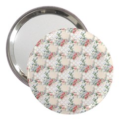 Floral Pattern Scrapbook Decorative 3  Handbag Mirrors by Pakrebo