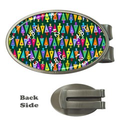 Pattern Back To School Schultüte Money Clips (oval)  by Pakrebo