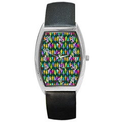 Pattern Back To School Schultüte Barrel Style Metal Watch by Pakrebo