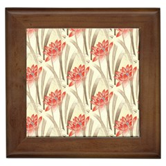 Flower Flora Leaf Wallpaper Framed Tiles