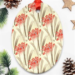 Flower Flora Leaf Wallpaper Ornament (Oval)