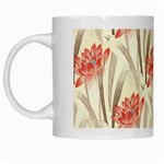 Flower Flora Leaf Wallpaper White Mugs Left