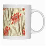 Flower Flora Leaf Wallpaper White Mugs Right