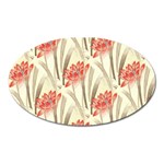 Flower Flora Leaf Wallpaper Oval Magnet Front