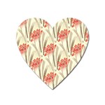 Flower Flora Leaf Wallpaper Heart Magnet Front