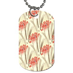 Flower Flora Leaf Wallpaper Dog Tag (One Side)