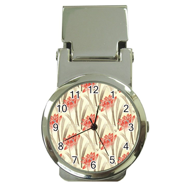 Flower Flora Leaf Wallpaper Money Clip Watches