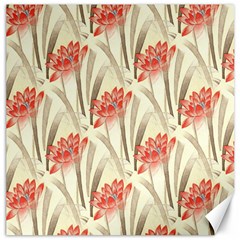 Flower Flora Leaf Wallpaper Canvas 16  X 16  by Pakrebo