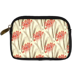 Flower Flora Leaf Wallpaper Digital Camera Leather Case