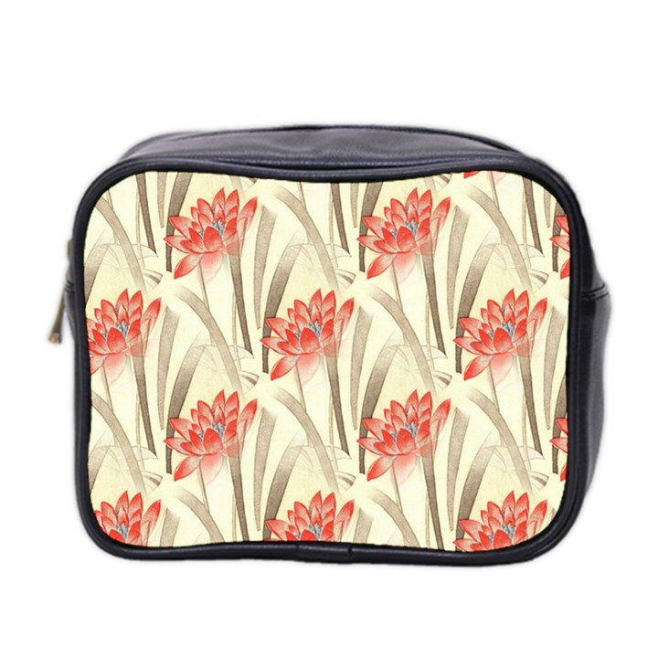 Flower Flora Leaf Wallpaper Mini Toiletries Bag (Two Sides)