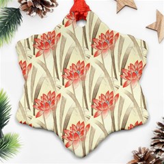 Flower Flora Leaf Wallpaper Ornament (Snowflake)