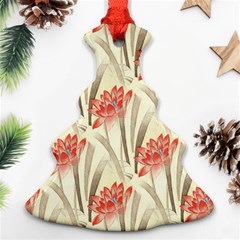 Flower Flora Leaf Wallpaper Christmas Tree Ornament (Two Sides)