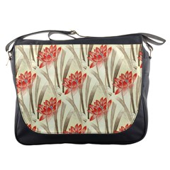 Flower Flora Leaf Wallpaper Messenger Bag