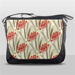 Flower Flora Leaf Wallpaper Messenger Bag Front