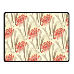 Flower Flora Leaf Wallpaper Double Sided Fleece Blanket (Small) 