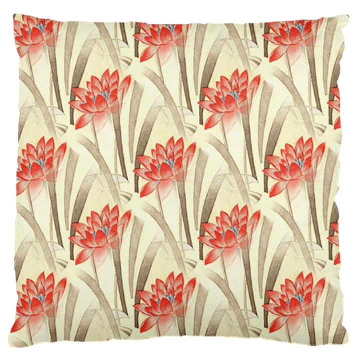 Flower Flora Leaf Wallpaper Large Flano Cushion Case (Two Sides)