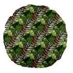 Leaves Seamless Pattern Design Large 18  Premium Round Cushions Front