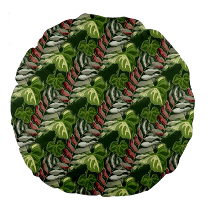 Leaves Seamless Pattern Design Large 18  Premium Round Cushions