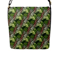 Leaves Seamless Pattern Design Flap Closure Messenger Bag (l) by Pakrebo