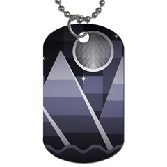 Background Stylized Scenery Dog Tag (one Side) by Pakrebo