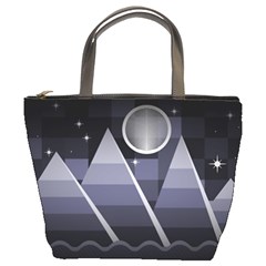 Background Stylized Scenery Bucket Bag by Pakrebo