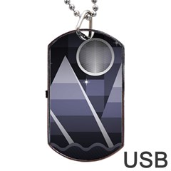 Background Stylized Scenery Dog Tag Usb Flash (two Sides) by Pakrebo