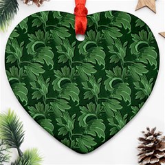 Leaf Flora Nature Desktop Herbal Heart Ornament (two Sides) by Pakrebo